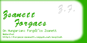 zsanett forgacs business card